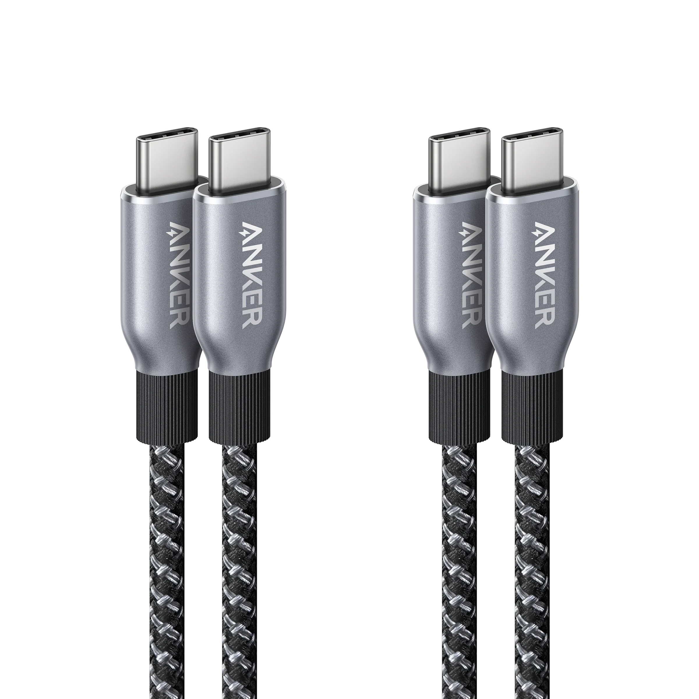 Anker Prime USB-C to USB-C Cable (240W, Upcycled-Braided, 2-Pack)