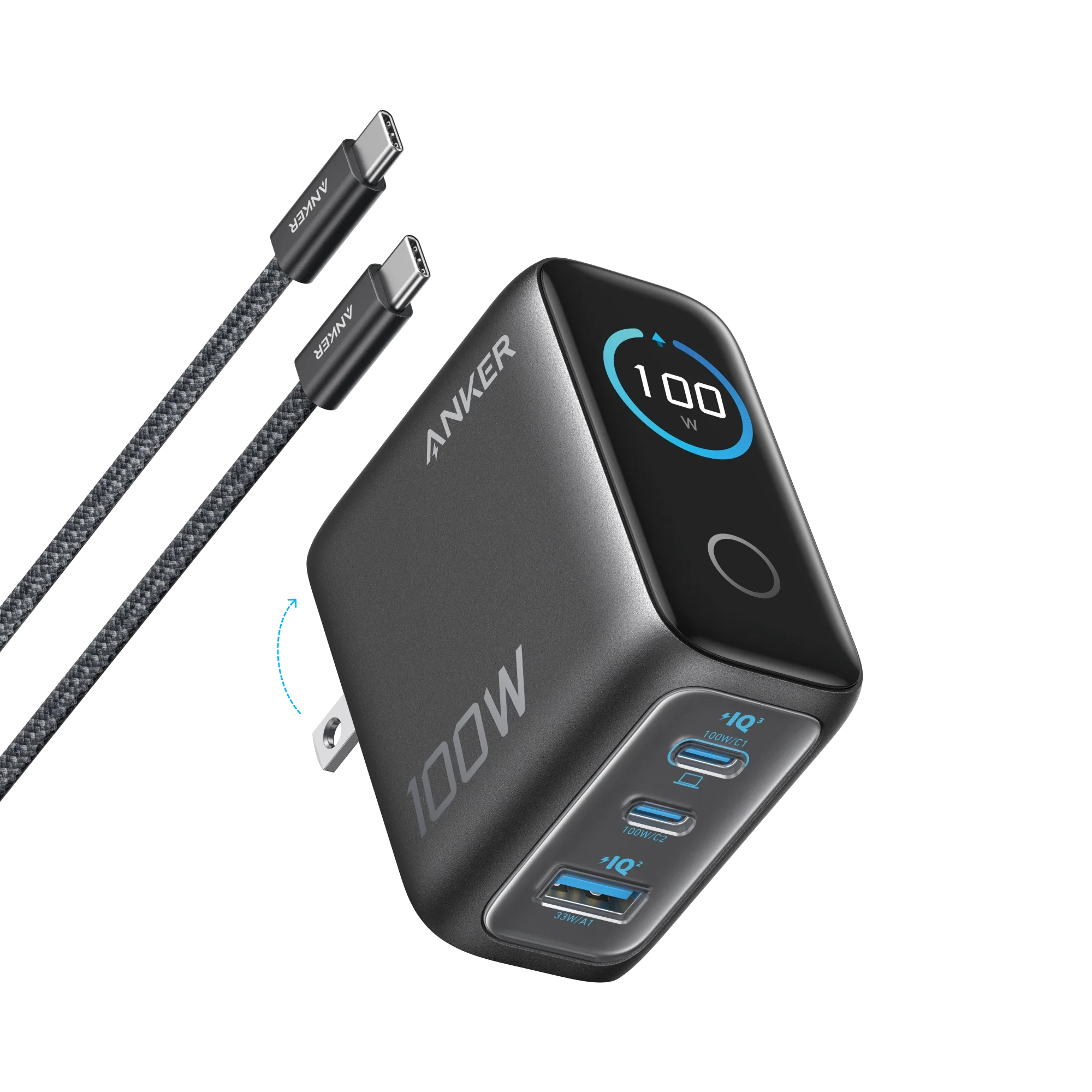 Anker 100W charger for fast 3-in-1 charging