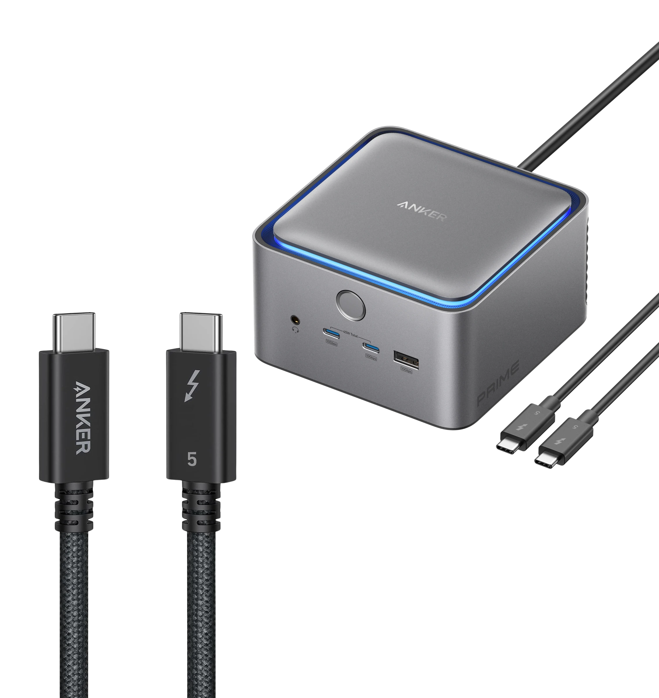 Anker Prime TB5 Docking Station (14-in-1, 8K, Thunderbolt 5 ) and Thunderbolt 5 Cable (3.3 ft, 80Gbps, 240W)