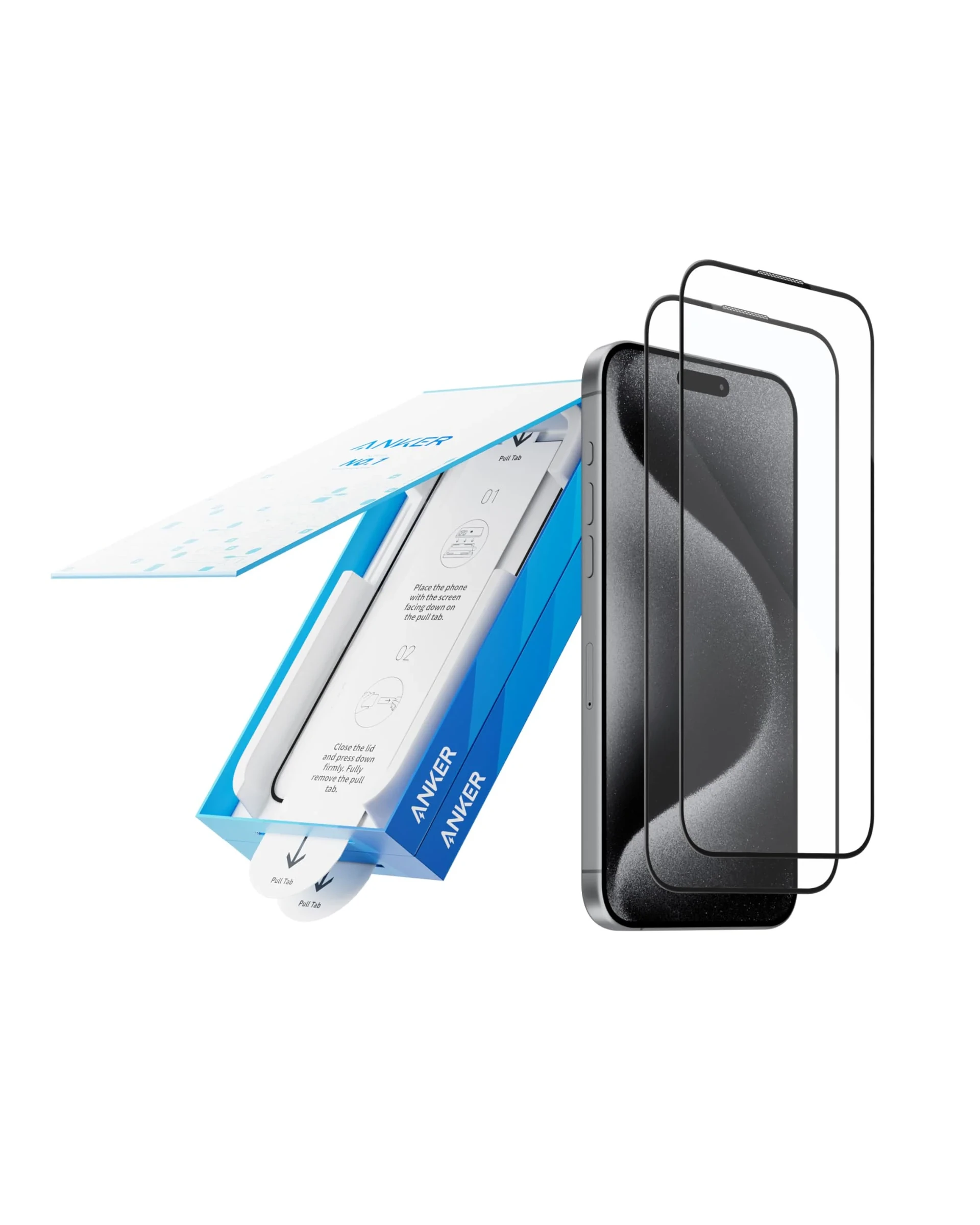 Anker Screen Protector Kit (Aerospace-Grade Glass, 2-Pack)
